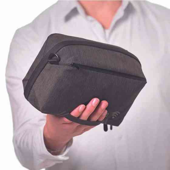 Органайзер для кабелей Troika Toplader с 2 отделениями на молнии Серый. Киев