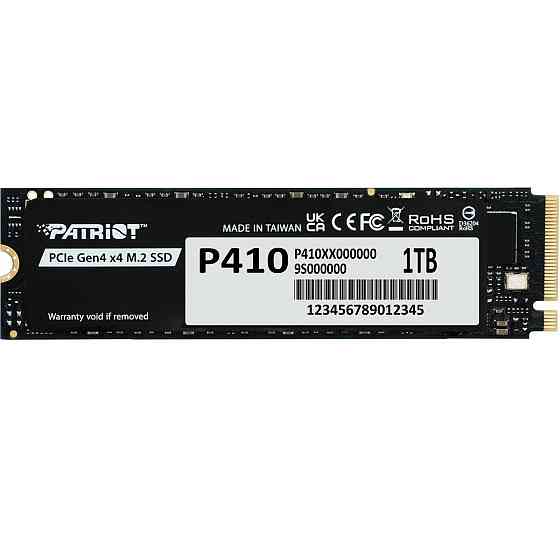 Накопичувач  SSD 1TB Patriot P410 M.2 2280 PCIe NVMe 4.0 x4 TLC (P410P1TBM28H) ( 12715 ) Харків