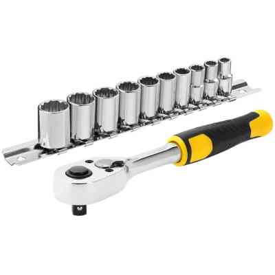 Набір головок Stanley торцевих 1/4&quot; 10 шт, з тріскачкою (STMT82666-0) Вінниця