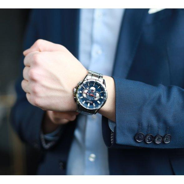 Водостійкий кварцовий годинник Curren Rodos silver Вінниця - фото 5