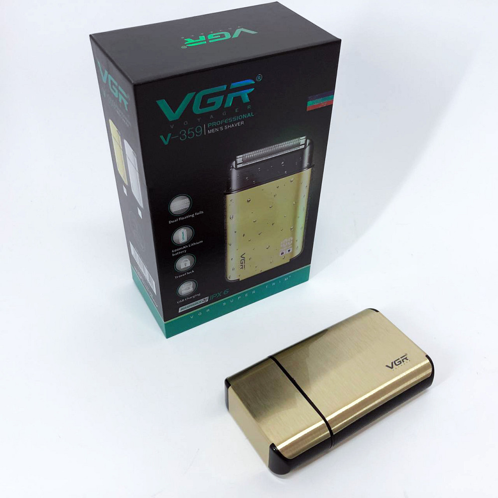 Чоловіча електрична акумуляторна електробритва VGR, Портативна чоловіча бритва на акумуляторі SH-40 Львів - фото 11