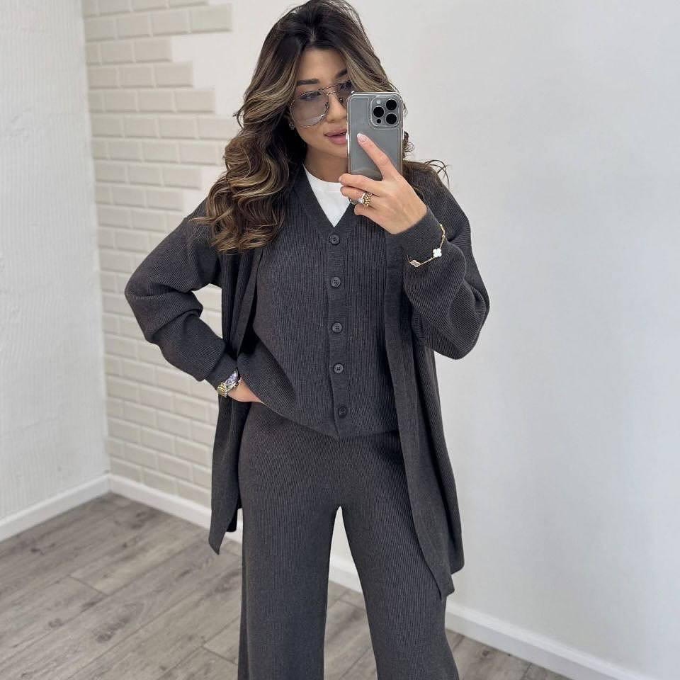 Жіночий діловий костюм з ангори-рубчика Одеса - фото 2