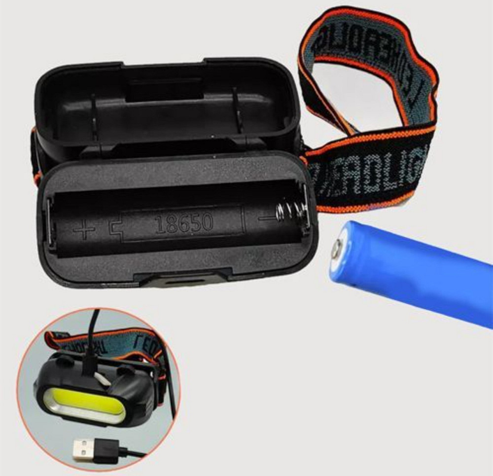 Фонарь на лоб красный аккумуляторный налобны Красный све режим SOS Одеса - фото 7