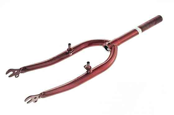 Вилка велосипедная жесткая (c креплением V-brake, 20) (красная) Мукачево