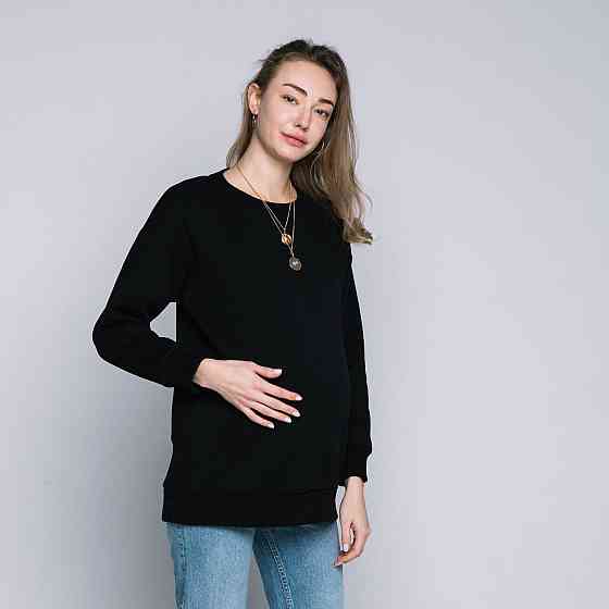 Свитшот для беременных и кормящих черный Киев