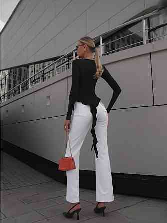 Женский стильный асимметричный лонгслив со шлейфом микродайвинг Черный Одесса