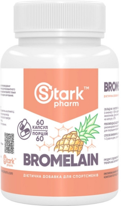 Бромелайн Stark Pharm Bromelain 300mg 60 caps Київ - фото 1