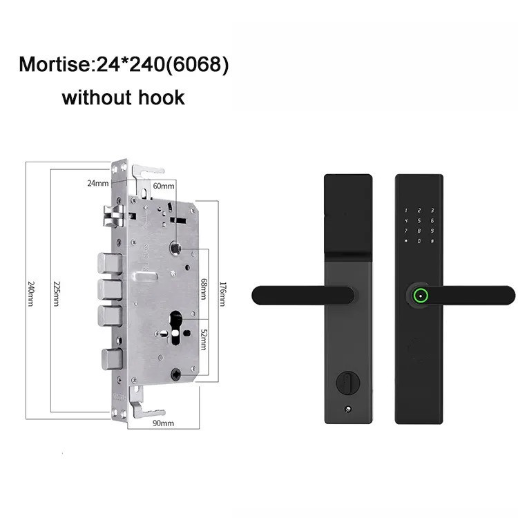 Умный дверной замок кодовый с Wi-Fi, отпечатком пальца и ключ-картой,KHS-D11 Каменец-Подольский - изображение 2