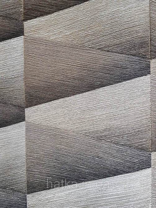 Шпалери вінілові на флізелін Rasch Composition 0,53х10 геометрія смуги фігури коричневі, бежеві металік 3д Київ - фото 1