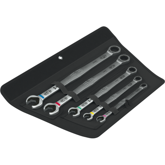 Набір ключів комбінованих подовжених Wera з тріскачкою 8-19мм 5шт, в сумці, Joker 6007 05020380001 Одеса