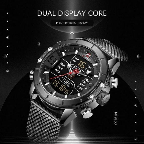 Мужские наручные часы Naviforce Tesla Black NF9153 Винница - изображение 6