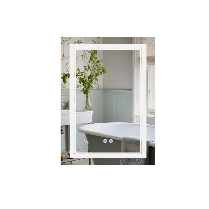 Зеркало настенное прямоугольное сенсорное Qtap Cardinal 600х800 с LED-подсветкой Touch, с антизапотеванием Харьков - изображение 1