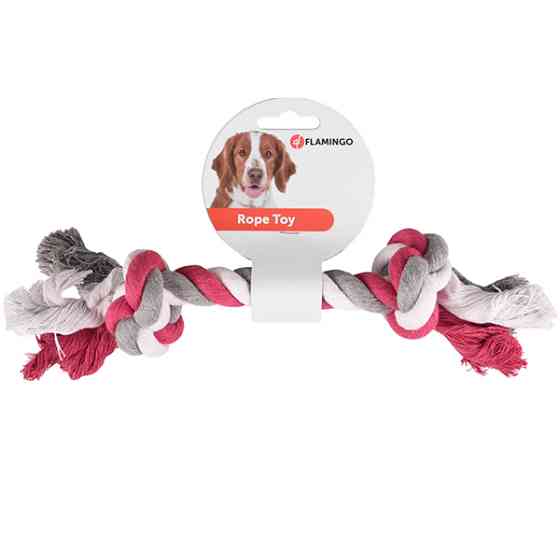 Flamingo Cotton Bone 2 Knots ФЛАМИНГО ВЕРЕВОЧНАЯ КОСТЬ 2 узла игрушка для собак Киев