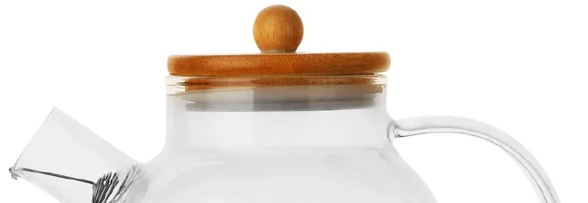 Заварювальний чайник із жароміцного боросилікатного скла 800 мл з дерев'яною кришкою Одеса - фото 4