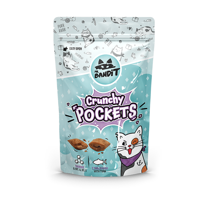 Лакомство для кошек Мистер Бандит Mr.Bandit хрустящие подушечки с тунцом для кошек, 40 г срок до 12.25 Винница - изображение 1