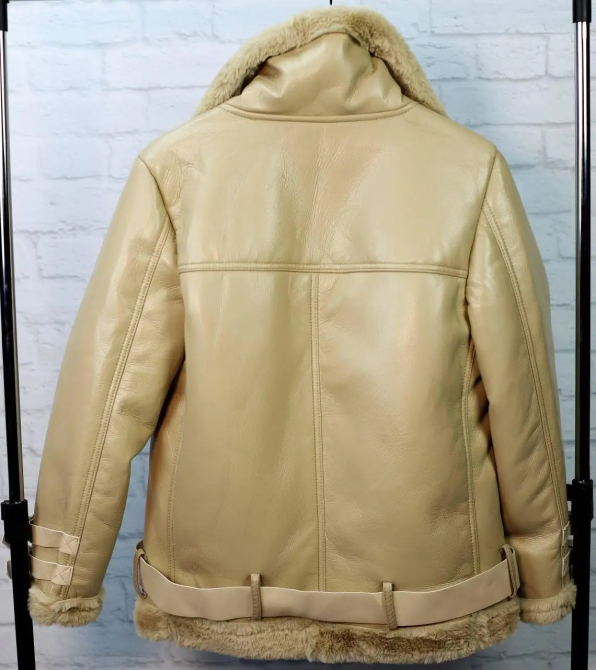 Стильная женская дублёнка Бежевый XL Харьков - изображение 4