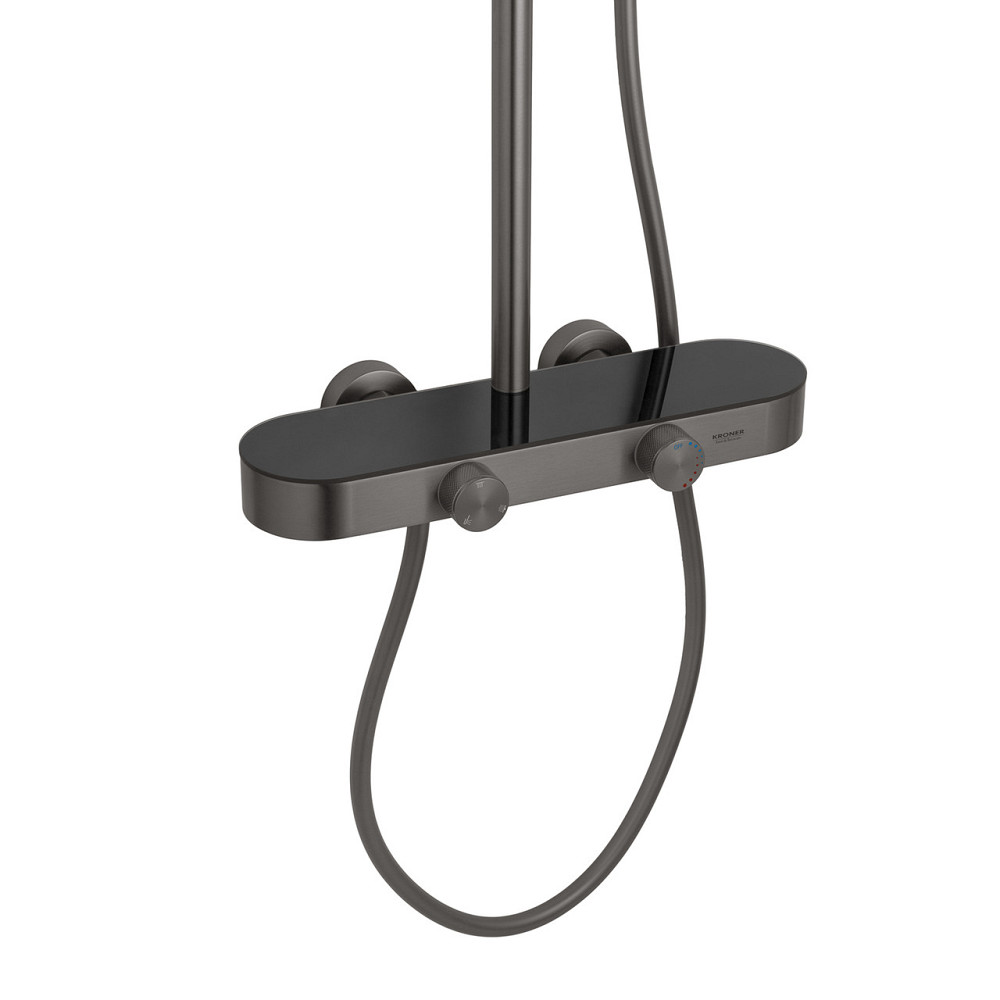 Душевая система пристенная Kroner KRP Makon - GRP0637 графит Киев - изображение 2