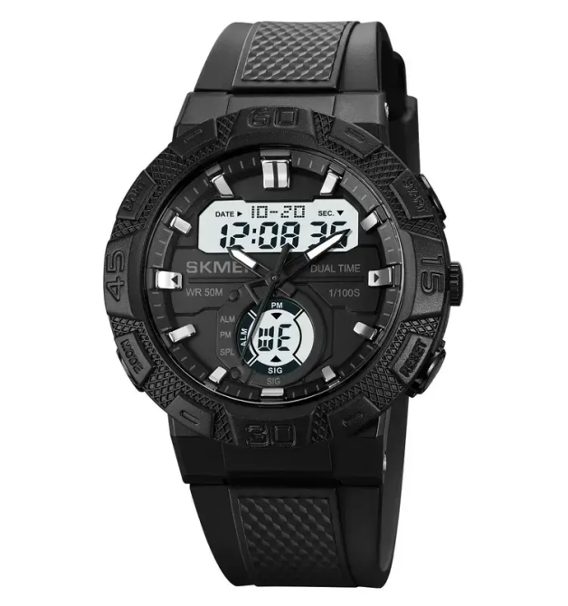 Мужские спортивные часы Skmei 1881 (Черные с белым) Винница - изображение 1