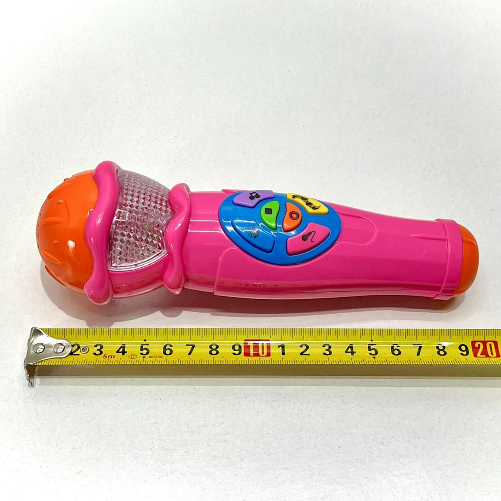 Мікрофон Limo Toy музичний дитячий 19см Рожевий (7043 UA) Чернігів - фото 3