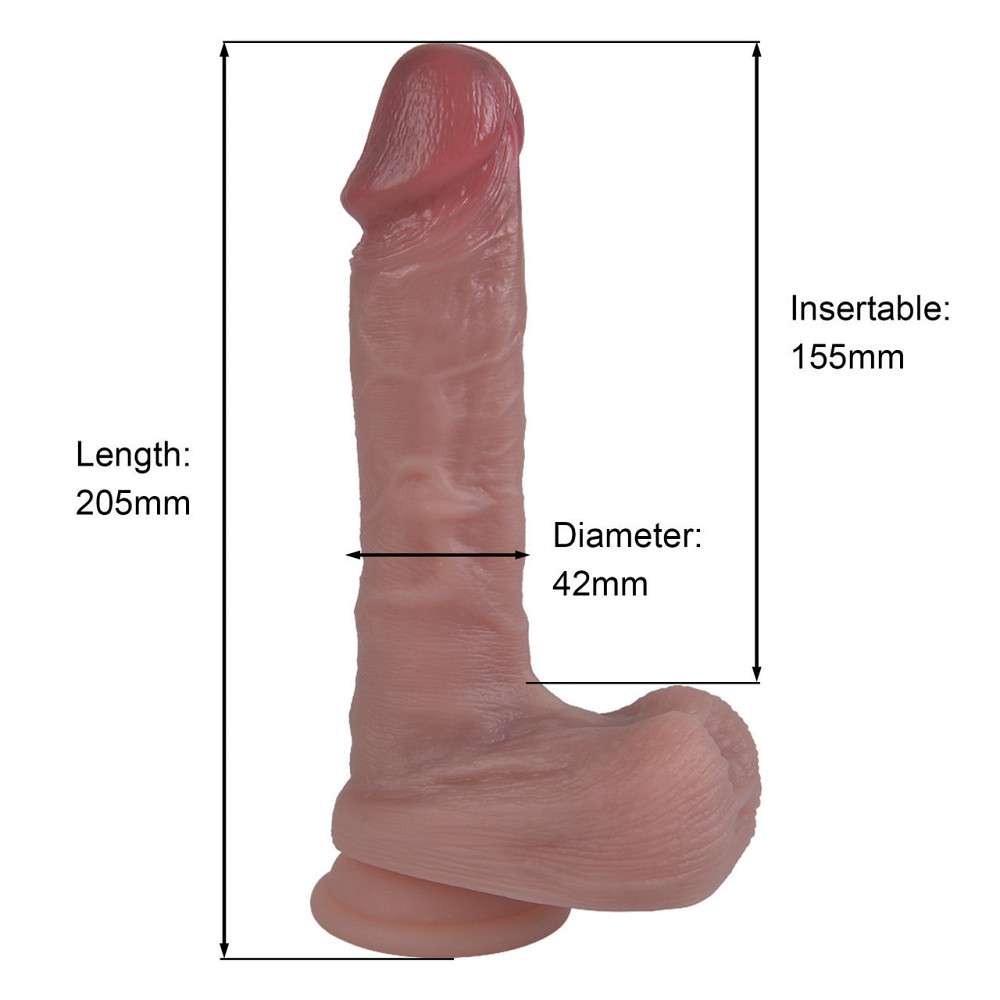 Фалоімітатор - Erospace Natural Play Silicone Dildo D2, 20.6 см Sex Aura Київ - фото 9