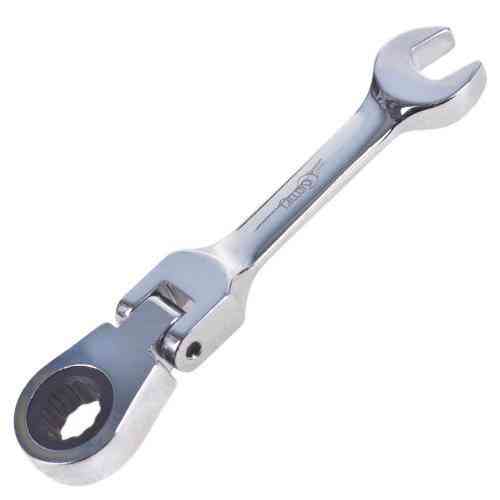 Ключ ріжково-тріскачний 14 мм. укорочений з карданом КТУ-2091-14K Alloid Винница