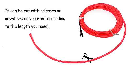 Светодиодная лента RESTEQ красная 5м LED неоновый провод с контроллером водонепроницаемый гирлянда для вечеринок Хэллоуина декора Киев