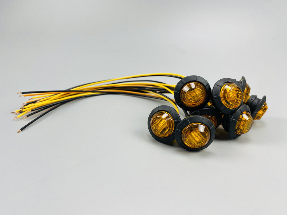 Бурштинові круглі світлодіодні габаритні вогні, передні та задні бічні світлодіодні габаритні вогні Мукачево - фото 10