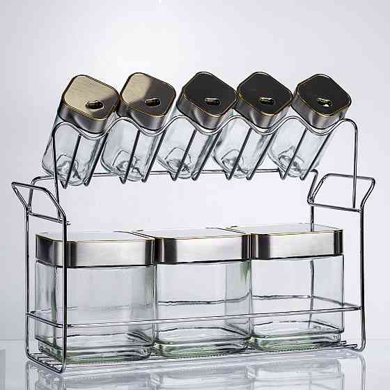 Набір контейнерів для зберігання 8 шт. на підставці Київ