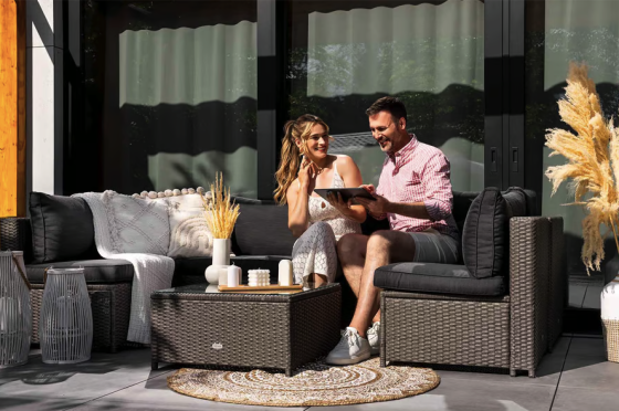 Комплект садових меблів Di Volio Torino Сірий/Графітовий Киев