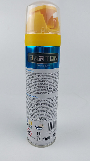 Дезодорант для взуття Sport, TM Barton, 150 ml (аерозоль) (1 шт.) Харків - фото 2