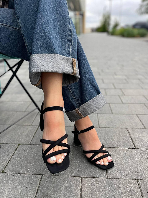 L&M Босоніжки жіночі L&M F132-2 чорні (літо, еко-замша) (5856) Коломыя - изображение 4