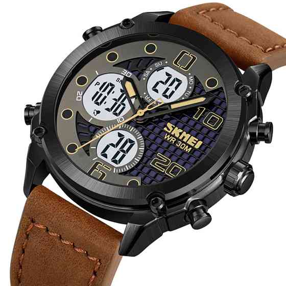 Skmei 1975LDKBNWT Dark Brown-White Leather. SBR Киев