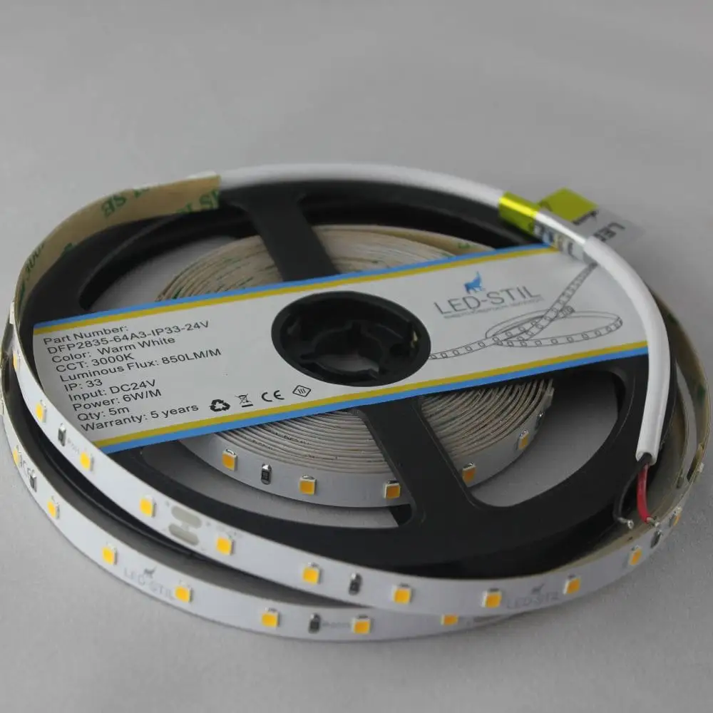 LED-STIL LED стрічка LED-STIL 3000K, 6 W, 2835, 64 шт, IP33, 24V, 850LM Киев - изображение 1