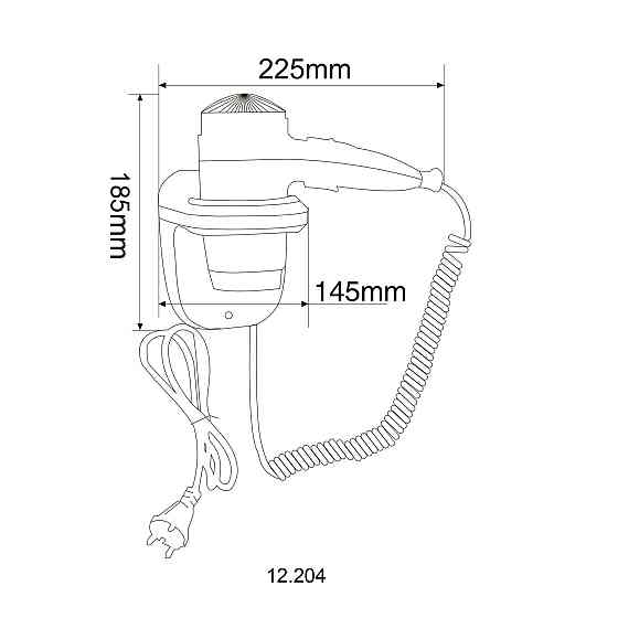 Фен HOTEC 12.204 ABS White Киев