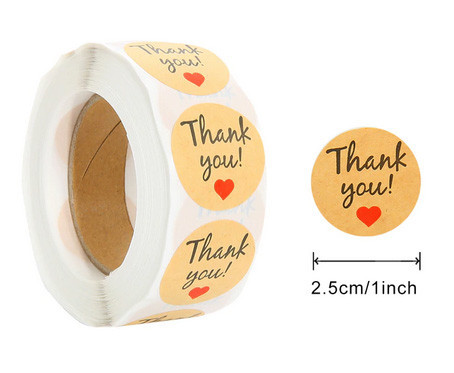 Стикеры для декора товара или упаковки 500 шт Thank you Киев - изображение 1
