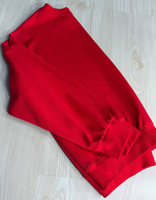 Світшот жіночий A-N 30070-1 базовий оверсайз однотонний, червоний, one size Київ - фото 8