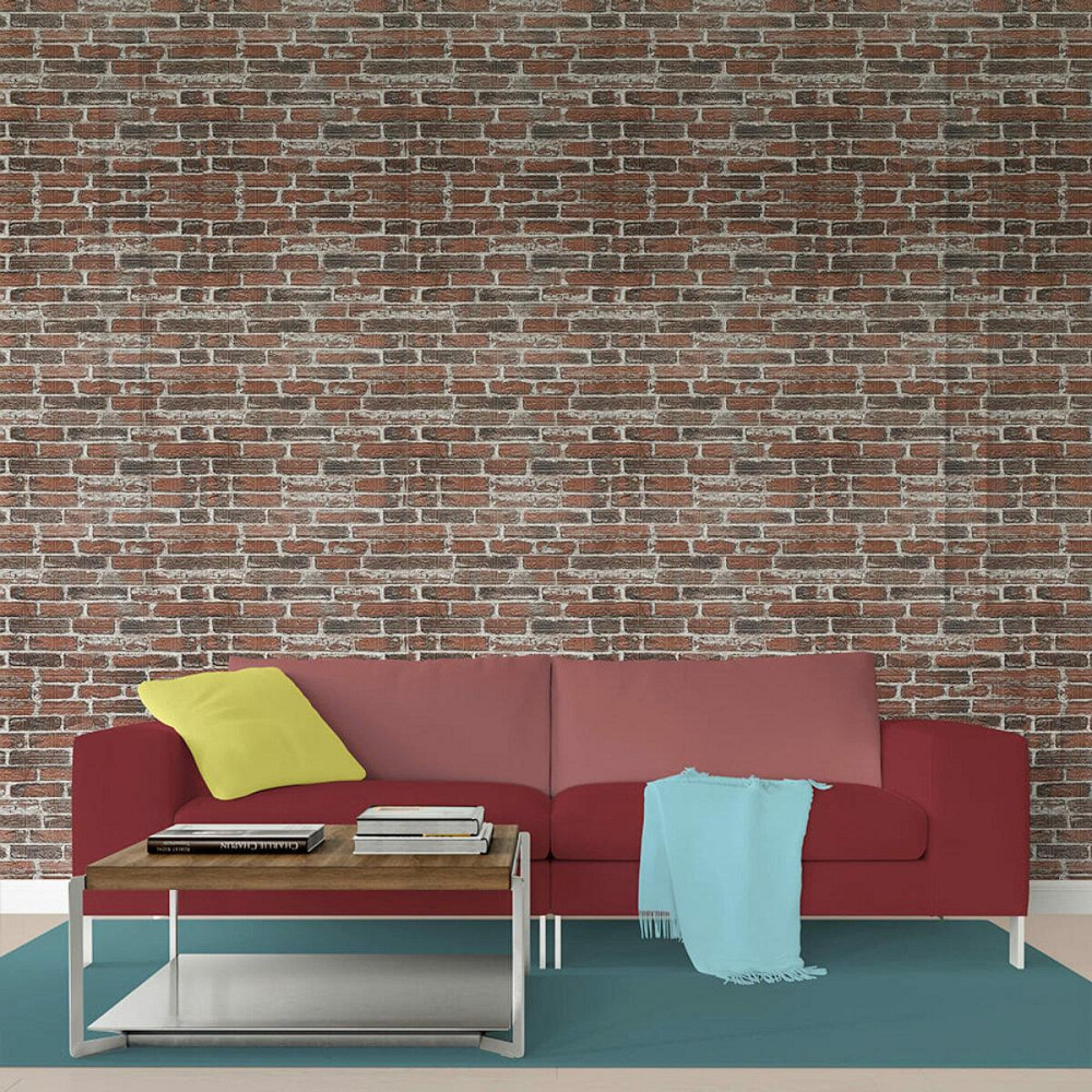 Самоклеющаяся 3D панель 3080x700x3мм Красный Екатеринославский Кирпич SW-00001761 Днепр - изображение 7