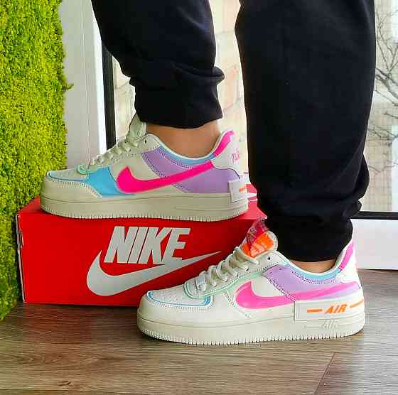 Кросівки Nike Force Білі Жіночі Шкіряні Найк Форси Різнобарвні (розміри: 36,37,38,39,40,41) Відео Огляд - 51 Дніпро