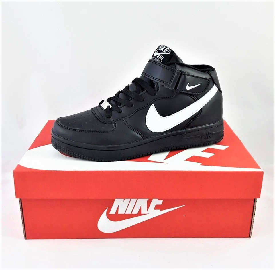 Кроссовки Nike Черные Высокие Мужские Найк Форсы (размеры: 45) Видео Обзор Днепр - изображение 10