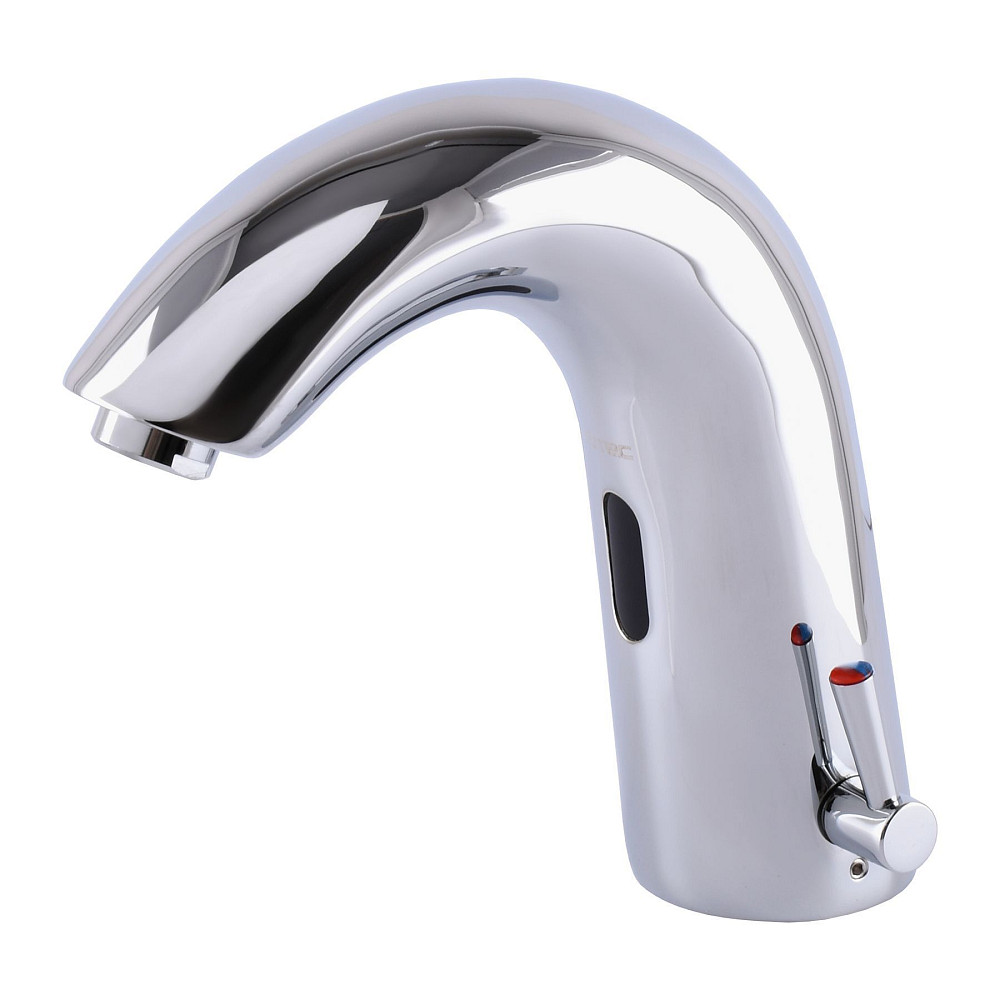 Змішувач сенсорний для умивальника HOTEC 19.112-DC/AC (220V/6V) з трансформатором,латунний Hot/Cold Тернопіль - фото 1