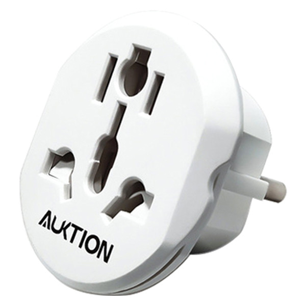 Універсальний перехідник Auktion з US/UK/AU на євро (EU) вилку (Білий, 16А) Миколаїв - фото 1