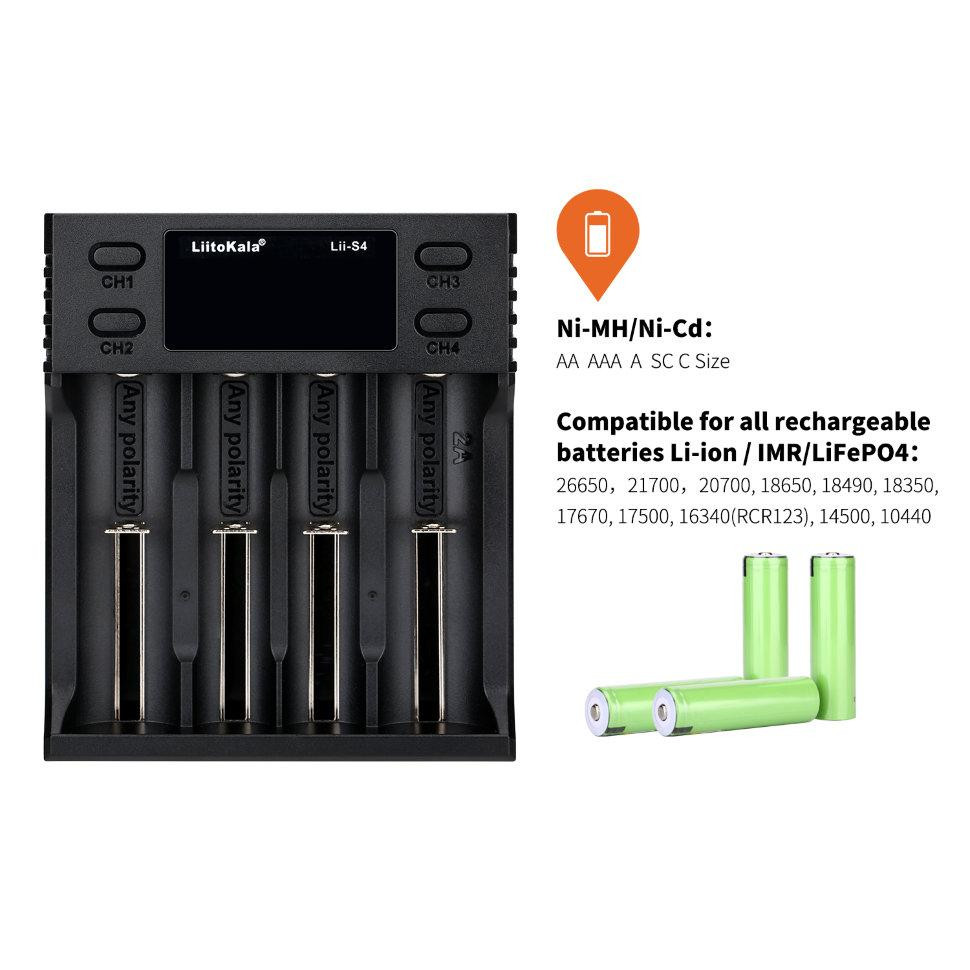 Зарядное устройство Liitokala Lii-S4, 4 канала, Ni-Mh/Li-ion/LiFePo4, USB, LCD, Box Киев - изображение 9