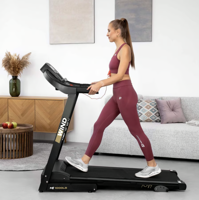 Бігова доріжка Hop-Sport HS-1000LB Wind сірий Київ - фото 10