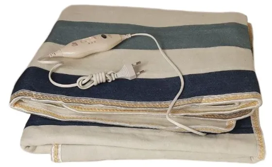 Електрична простирадло Electric Blanket 150х160 см з різнокольоровими смужками, тепла та м’яка ткани Київ