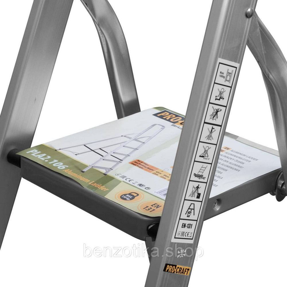 Драбина-стрем'янка алюмінієва Procraft PLA2.106 Київ - фото 5