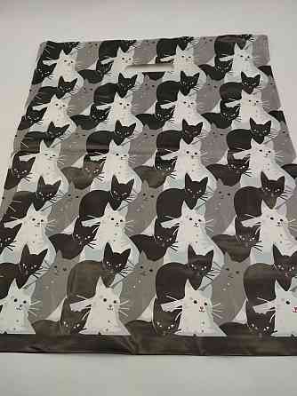 Пакет із прорізною ручкою (40*50)" Дитячий світ "Тріо Котів" (50 шт.) Харків