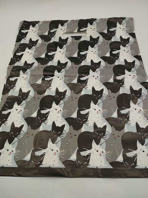 Пакет із прорізною ручкою (40*50)" Дитячий світ "Тріо Котів" (50 шт.) Харків - фото 3