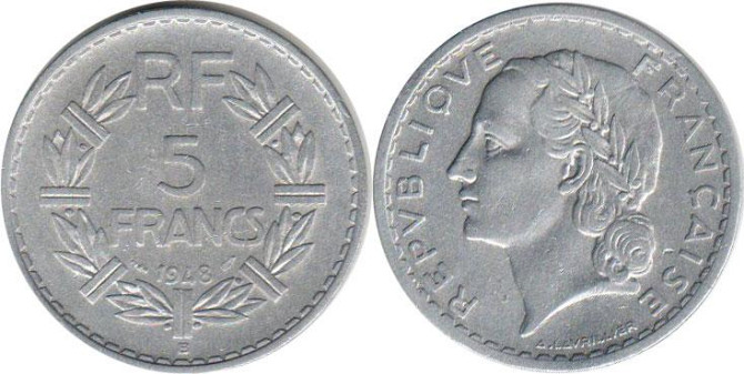 Франция 5 франков (1945-1952) алюминий Полтава - изображение 1