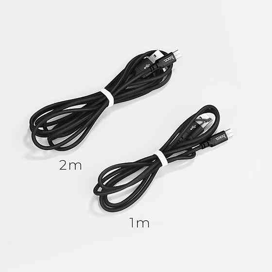Кабель HOCO X14 USB to Micro 2A, 2m, nylon, aluminum connectors, Black Київ