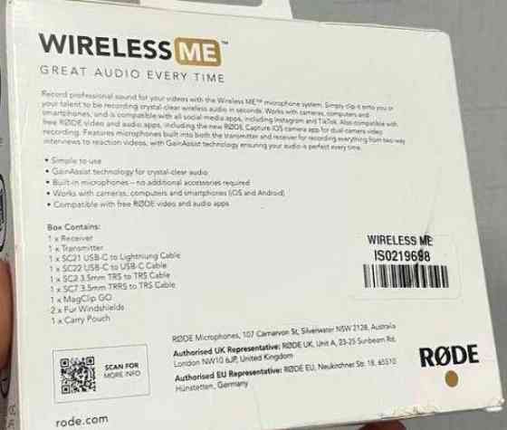 Мікрофон Бездротова система Rode Wireless ME Київ